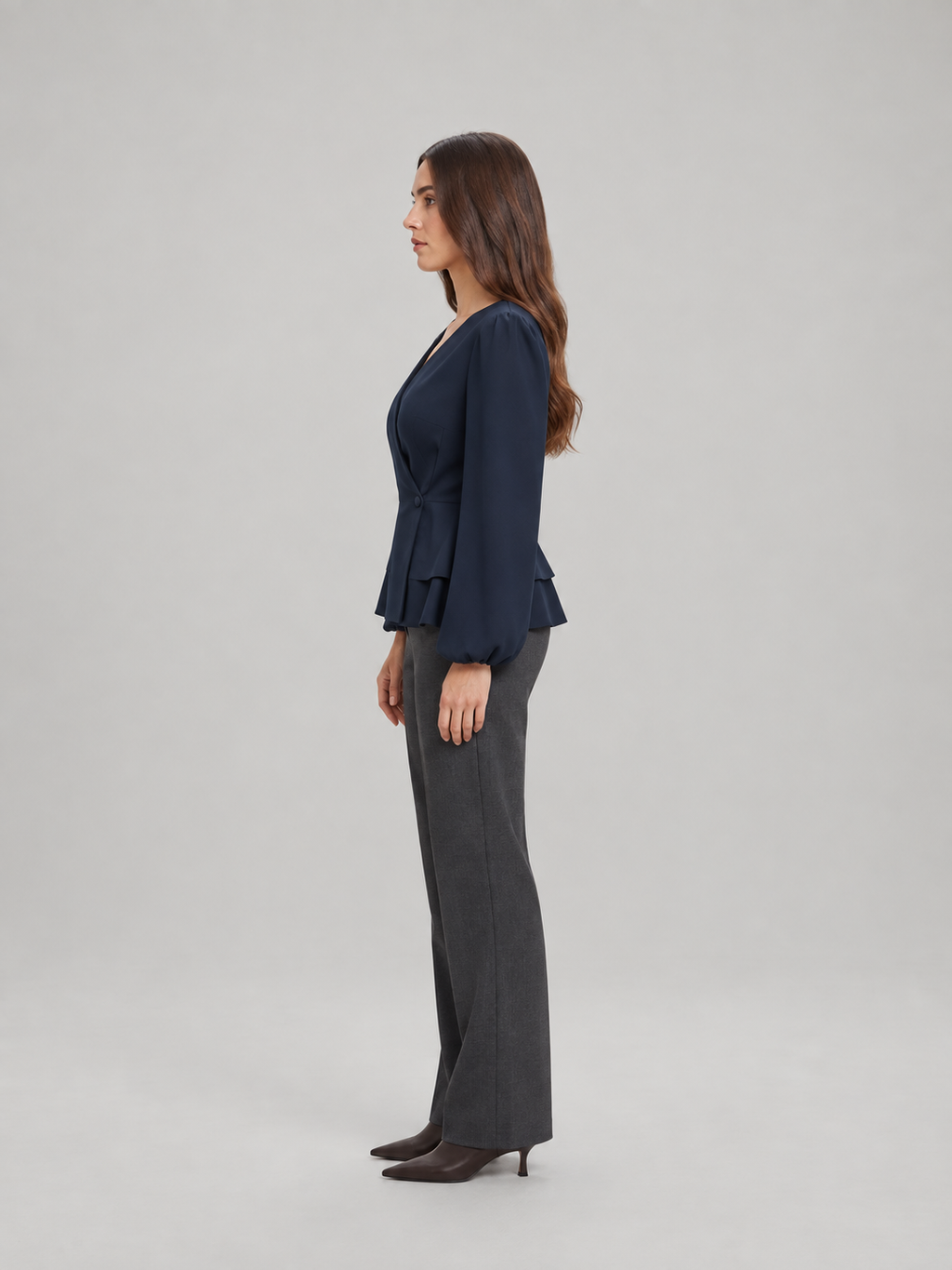Elizabeth Wrap Peplum Blouse - Clara & Vivian