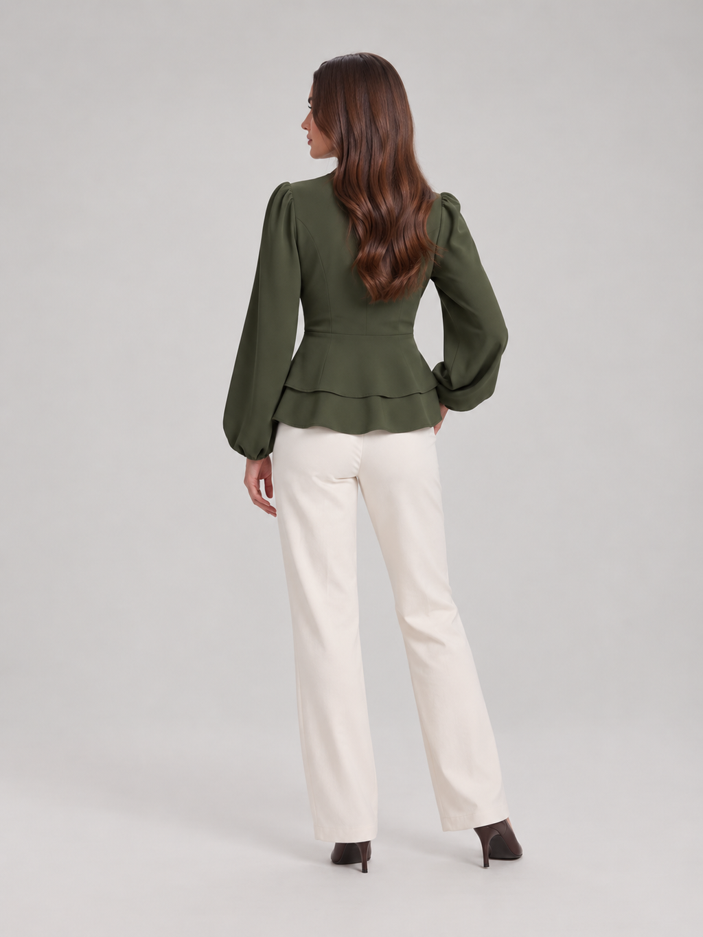 Elizabeth Wrap Peplum Blouse - Clara & Vivian