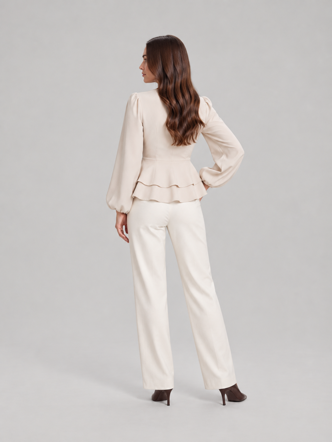 Elizabeth Wrap Peplum Blouse - Clara & Vivian