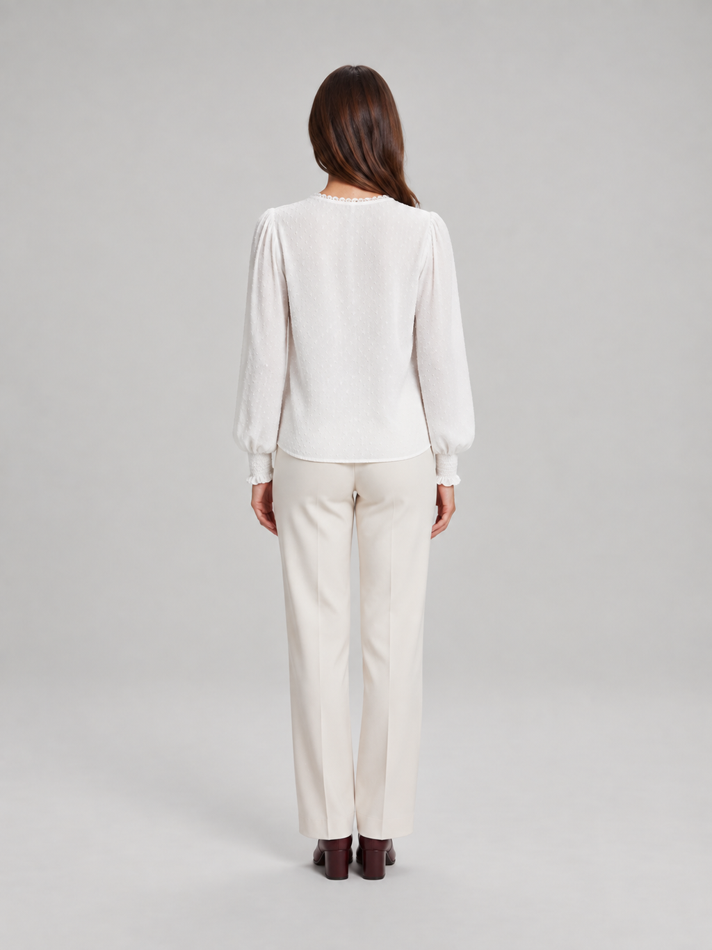Audrey Lace-Panel Blouse - Clara & Vivian
