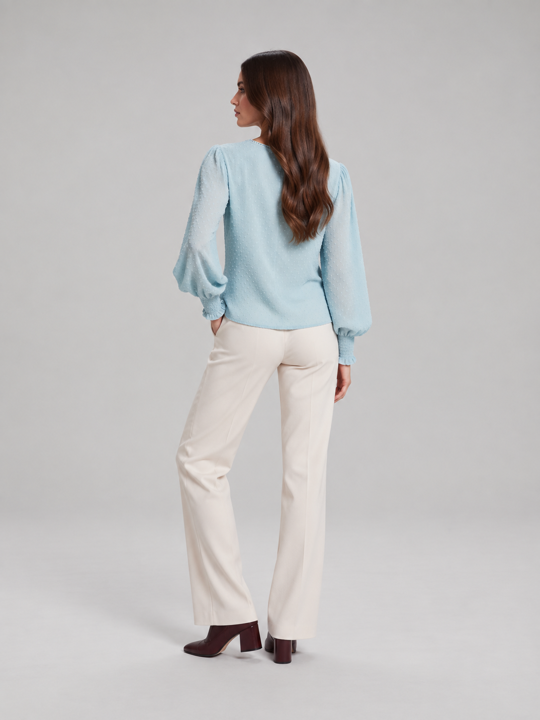 Audrey Lace-Panel Blouse - Clara & Vivian