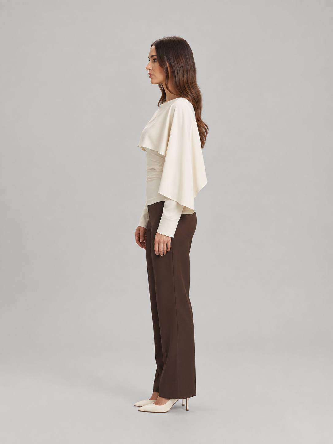 Daphne Cape-Sleeve Top - Clara & Vivian