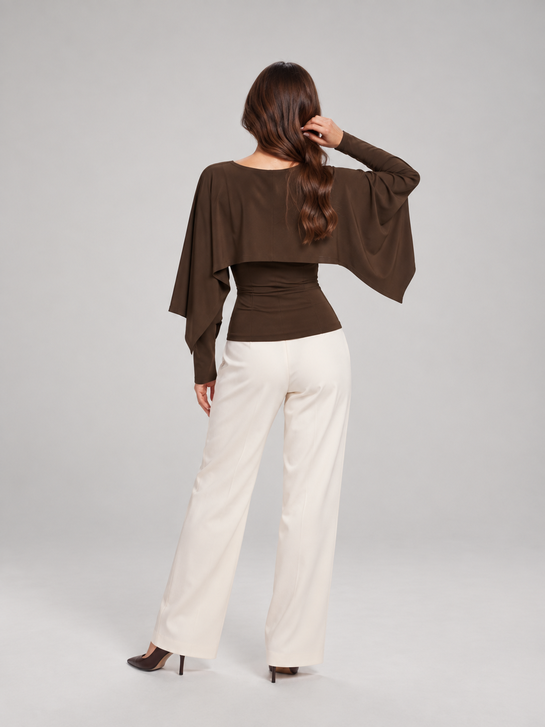 Daphne Cape-Sleeve Top - Clara & Vivian