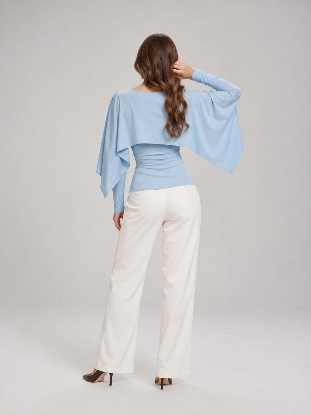 Daphne Cape-Sleeve Top - Clara & Vivian
