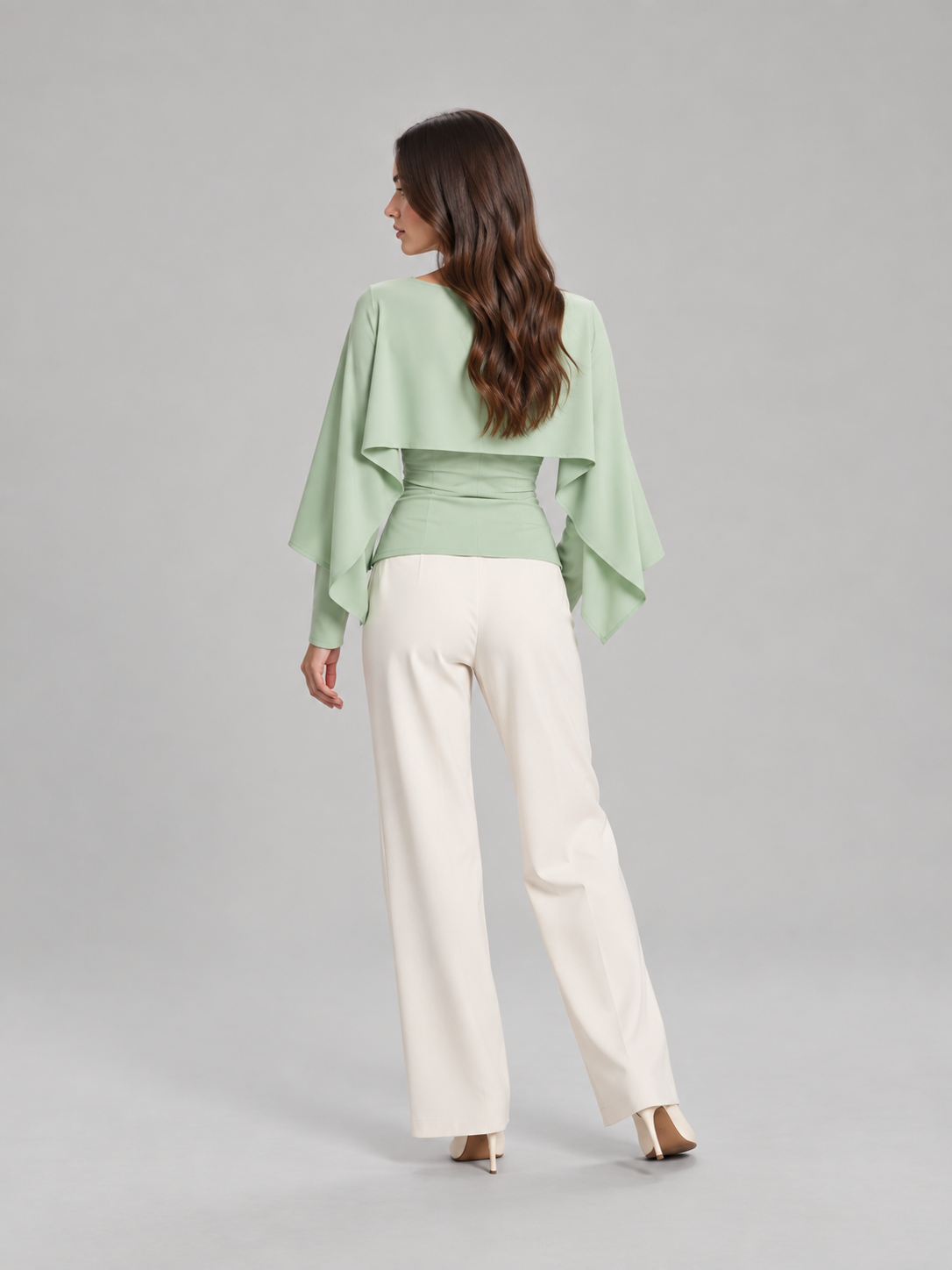 Daphne Cape-Sleeve Top - Clara & Vivian