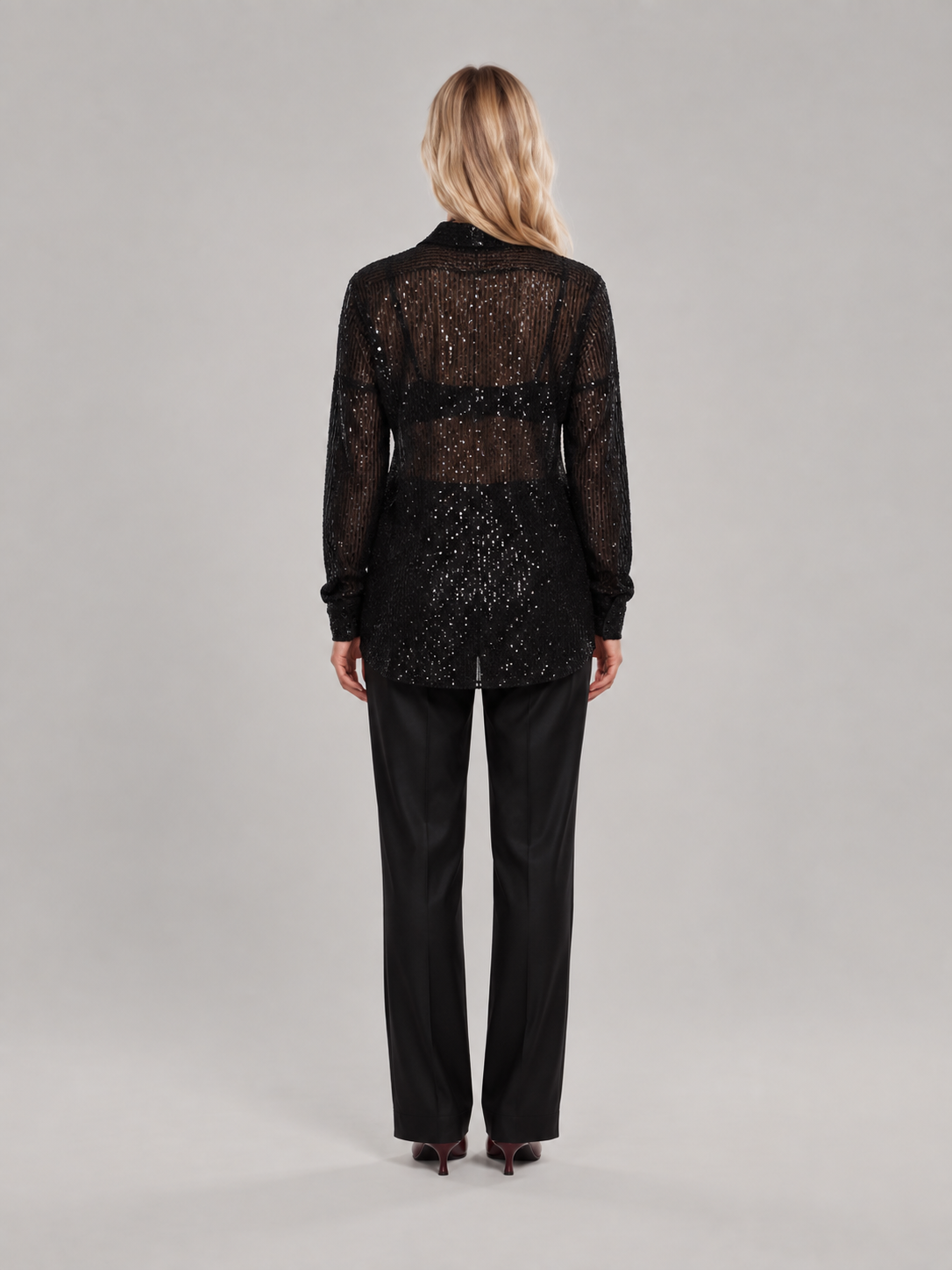 Estelle Evening Sequin Shirt - Clara & Vivian