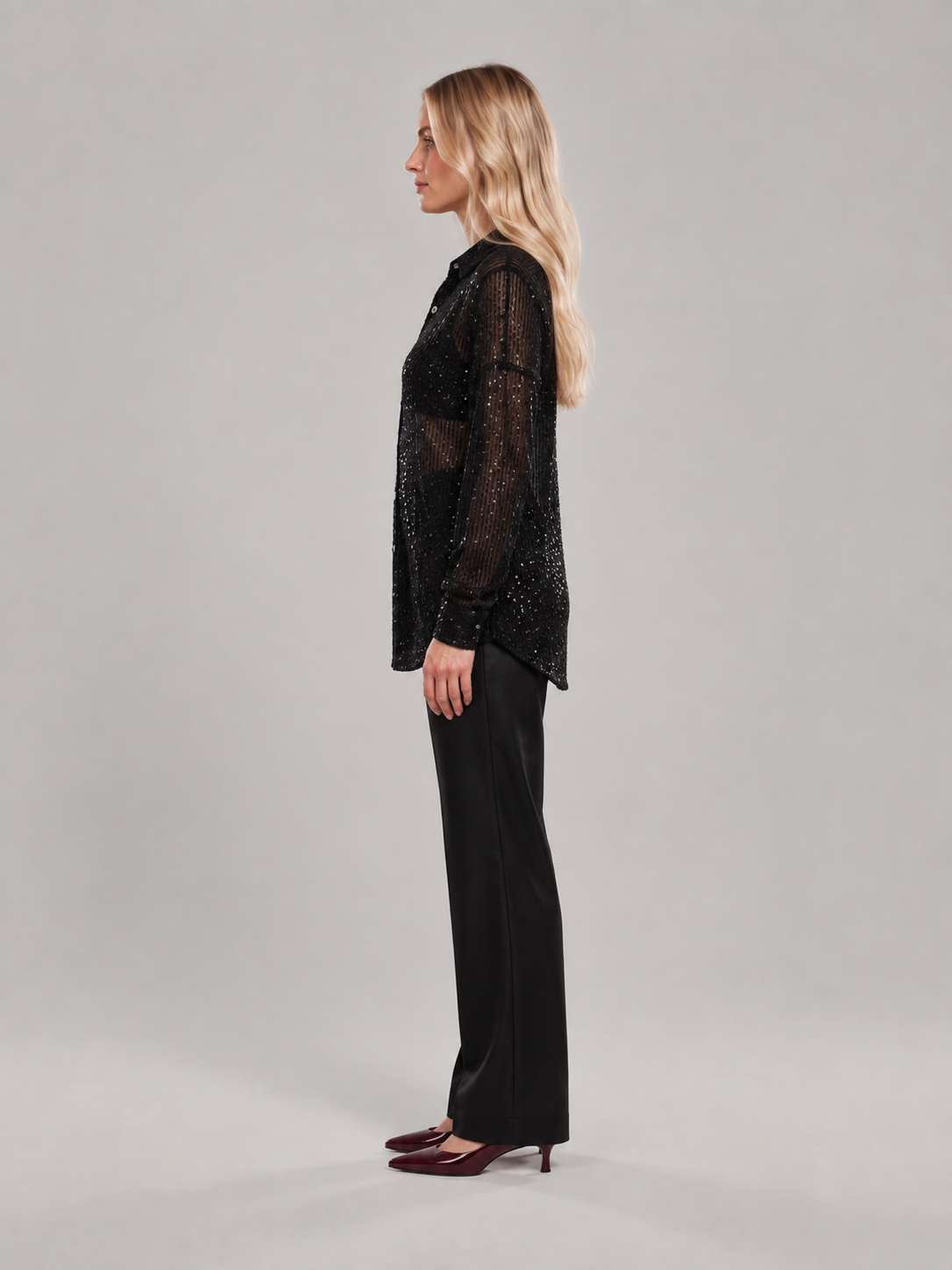 Estelle Evening Sequin Shirt - Clara & Vivian