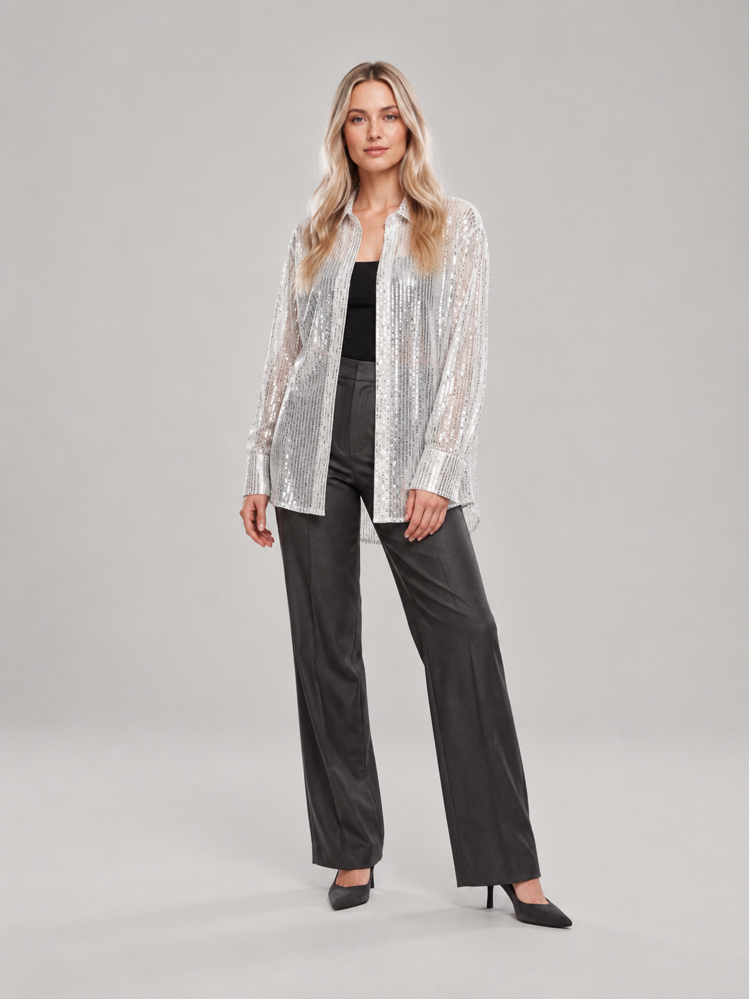 Estelle Evening Sequin Shirt - Clara & Vivian