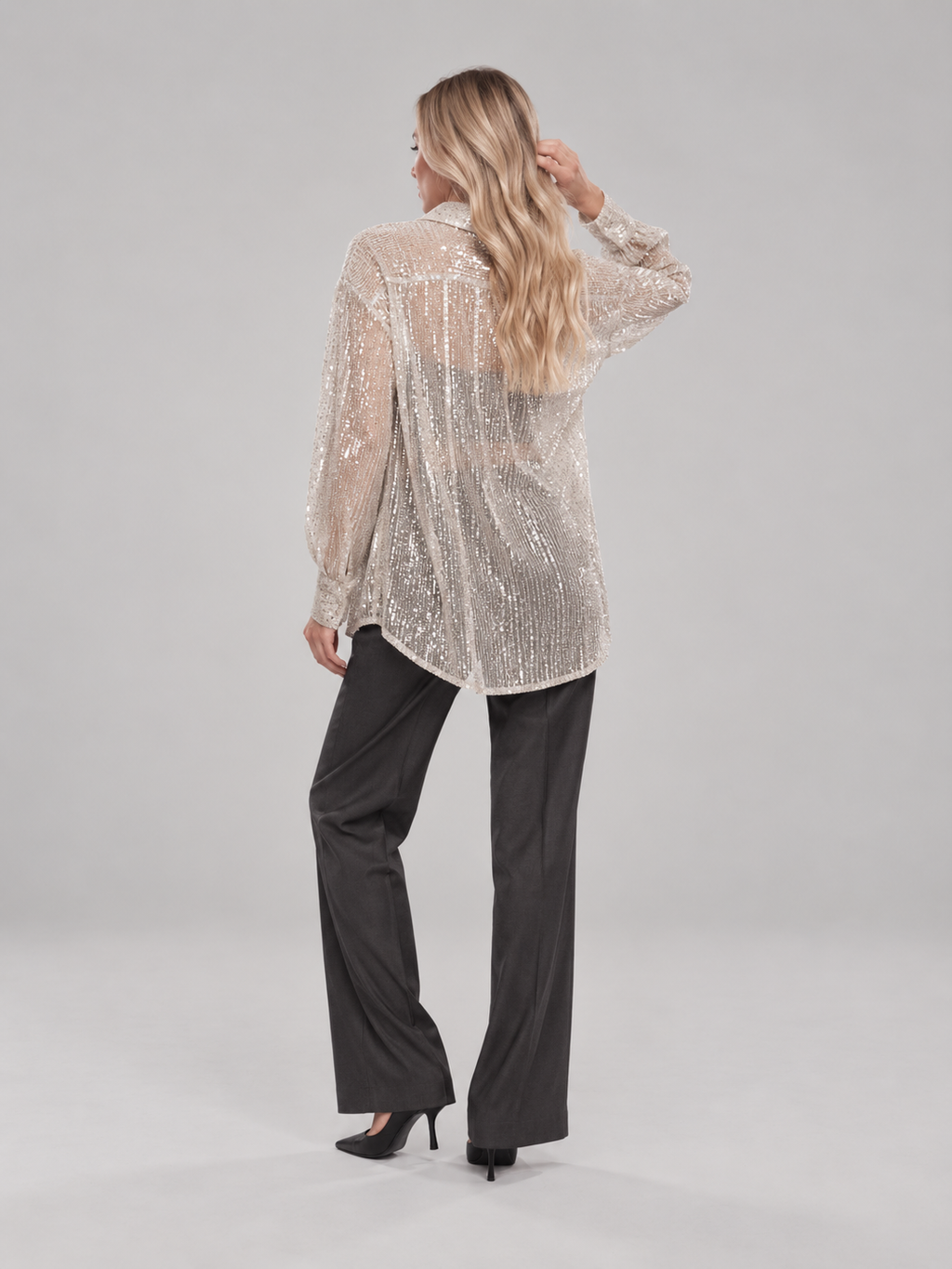 Estelle Evening Sequin Shirt - Clara & Vivian