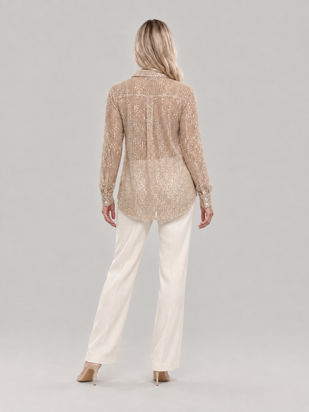 Estelle Evening Sequin Shirt - Clara & Vivian