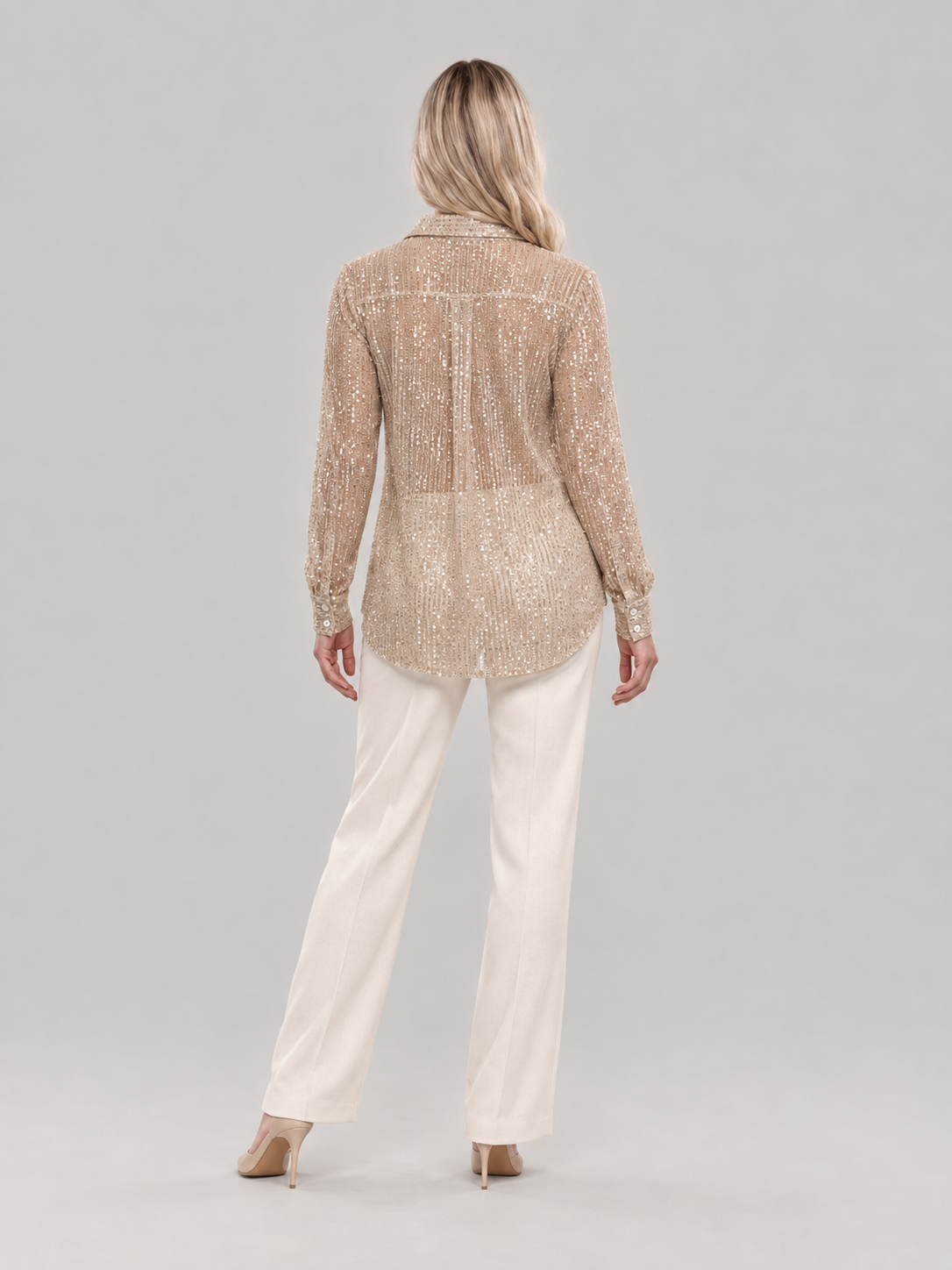 Estelle Evening Sequin Shirt - Clara & Vivian