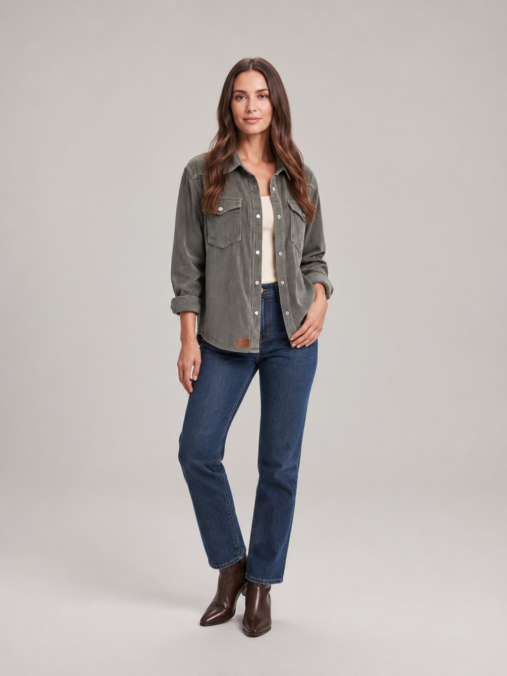 Dorothy Corduroy Pocket Shirt - Clara & Vivian