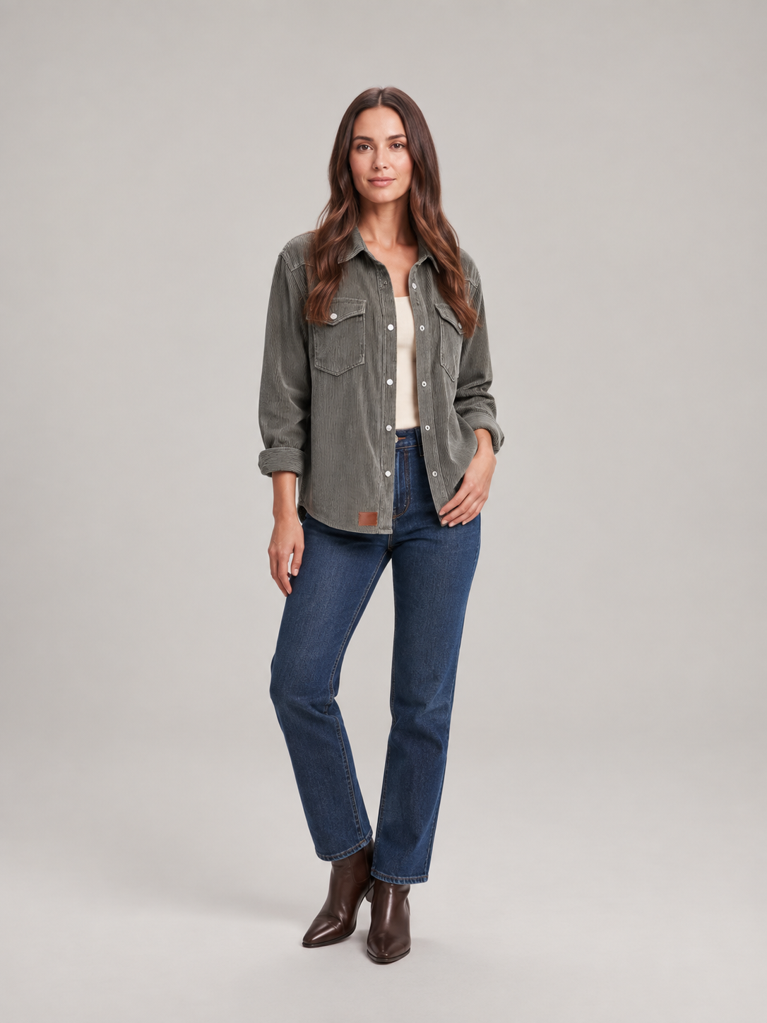 Dorothy Corduroy Pocket Shirt - Clara & Vivian