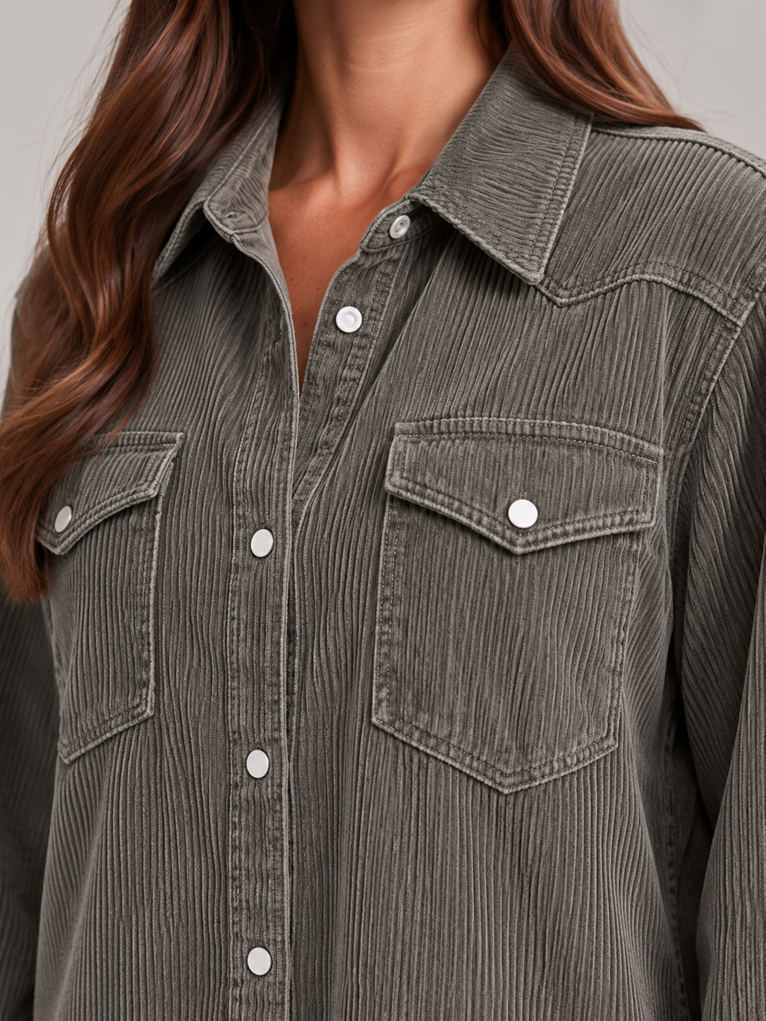 Dorothy Corduroy Pocket Shirt - Clara & Vivian