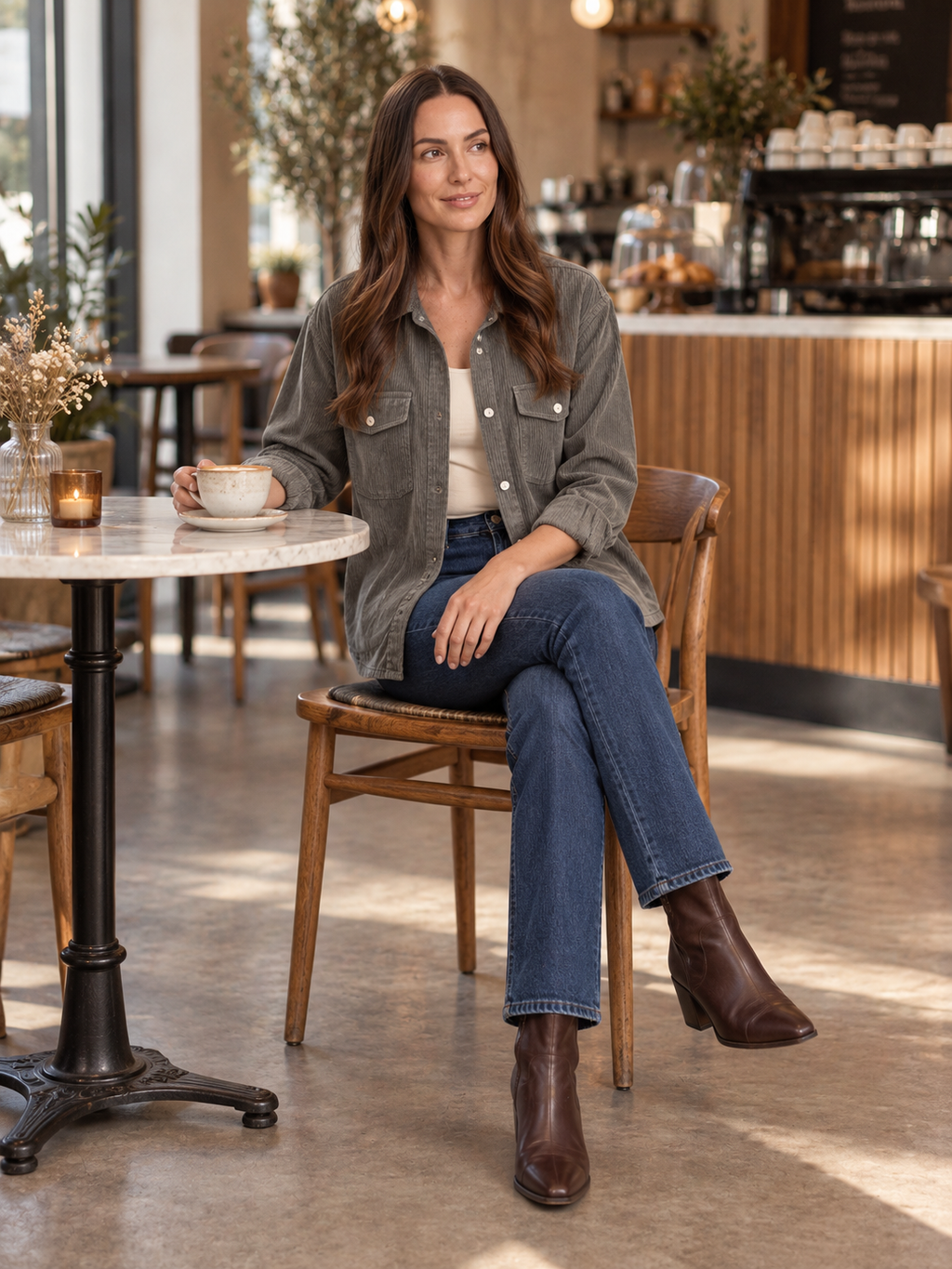 Dorothy Corduroy Pocket Shirt - Clara & Vivian