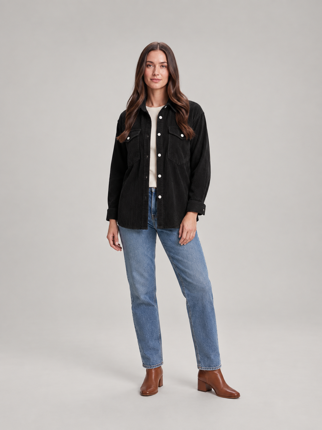 Dorothy Corduroy Pocket Shirt - Clara & Vivian