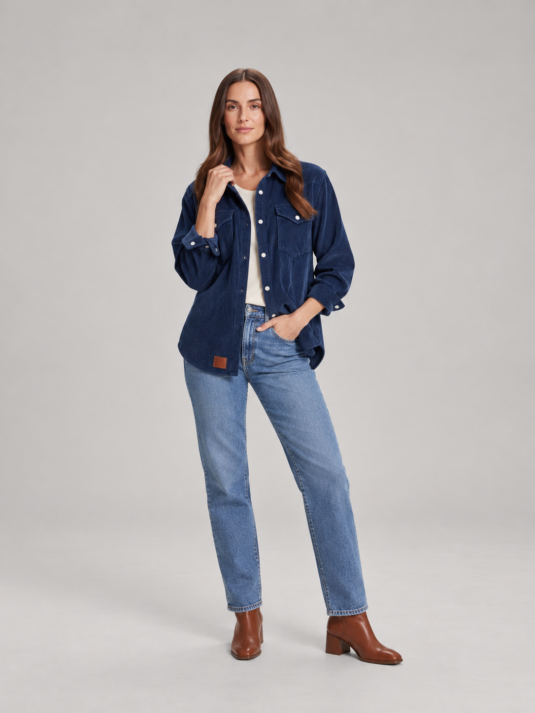 Dorothy Corduroy Pocket Shirt - Clara & Vivian