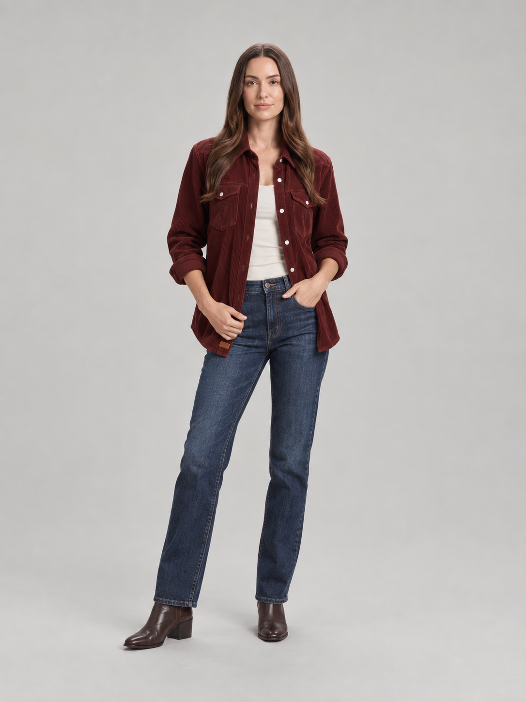 Dorothy Corduroy Pocket Shirt - Clara & Vivian