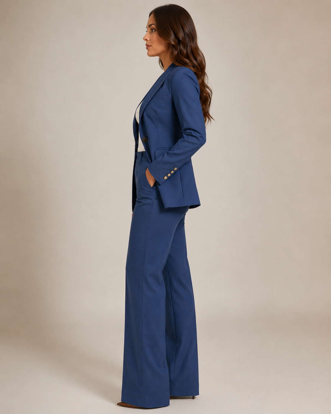 Getailleerd blazerpak met rechte broek voor dames – Nadine