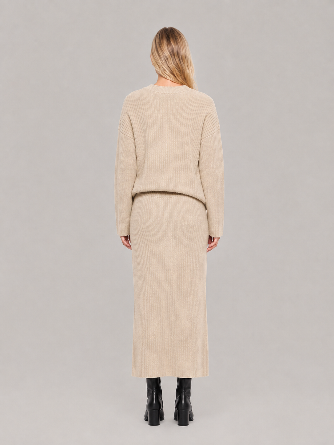Judith Ribbed Sweater & Skirt Set - Clara & Vivian