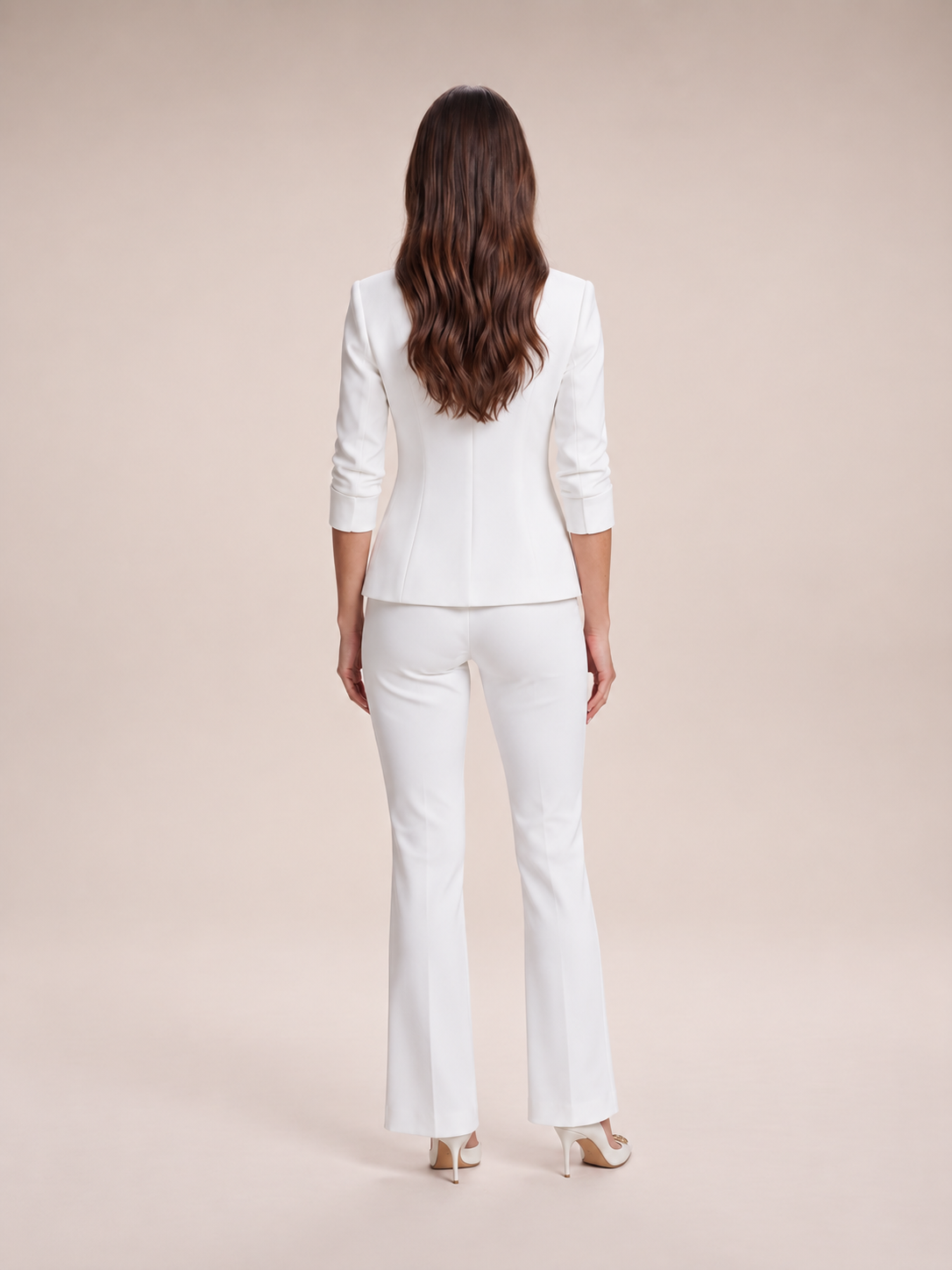 Getailleerd broekpak met flared broek voor dames – Liset