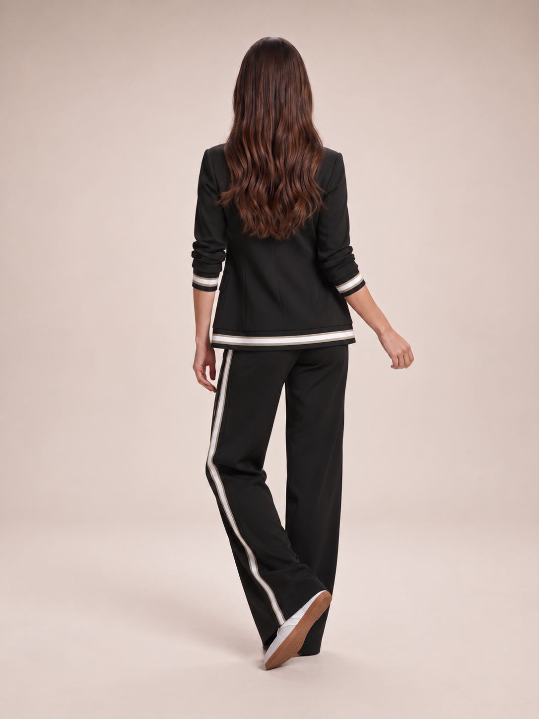 Blazerpak met contrastbiezen voor dames – Selina