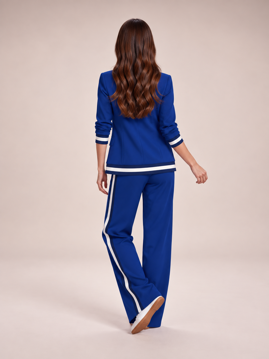 Blazerpak met contrastbiezen voor dames – Selina