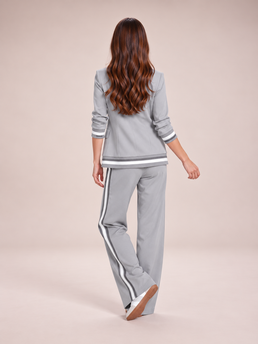 Blazerpak met contrastbiezen voor dames – Selina
