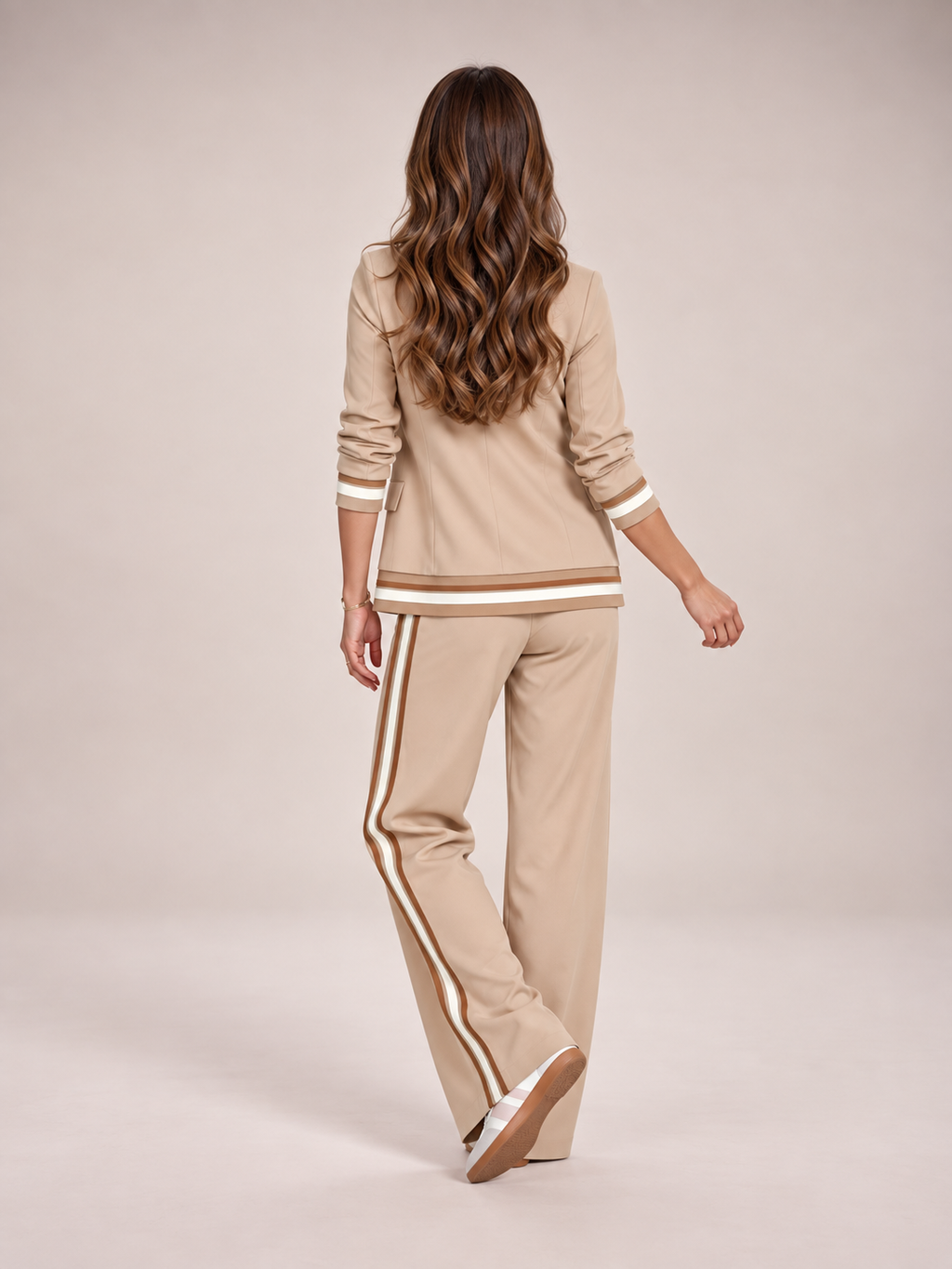 Blazerpak met contrastbiezen voor dames – Selina