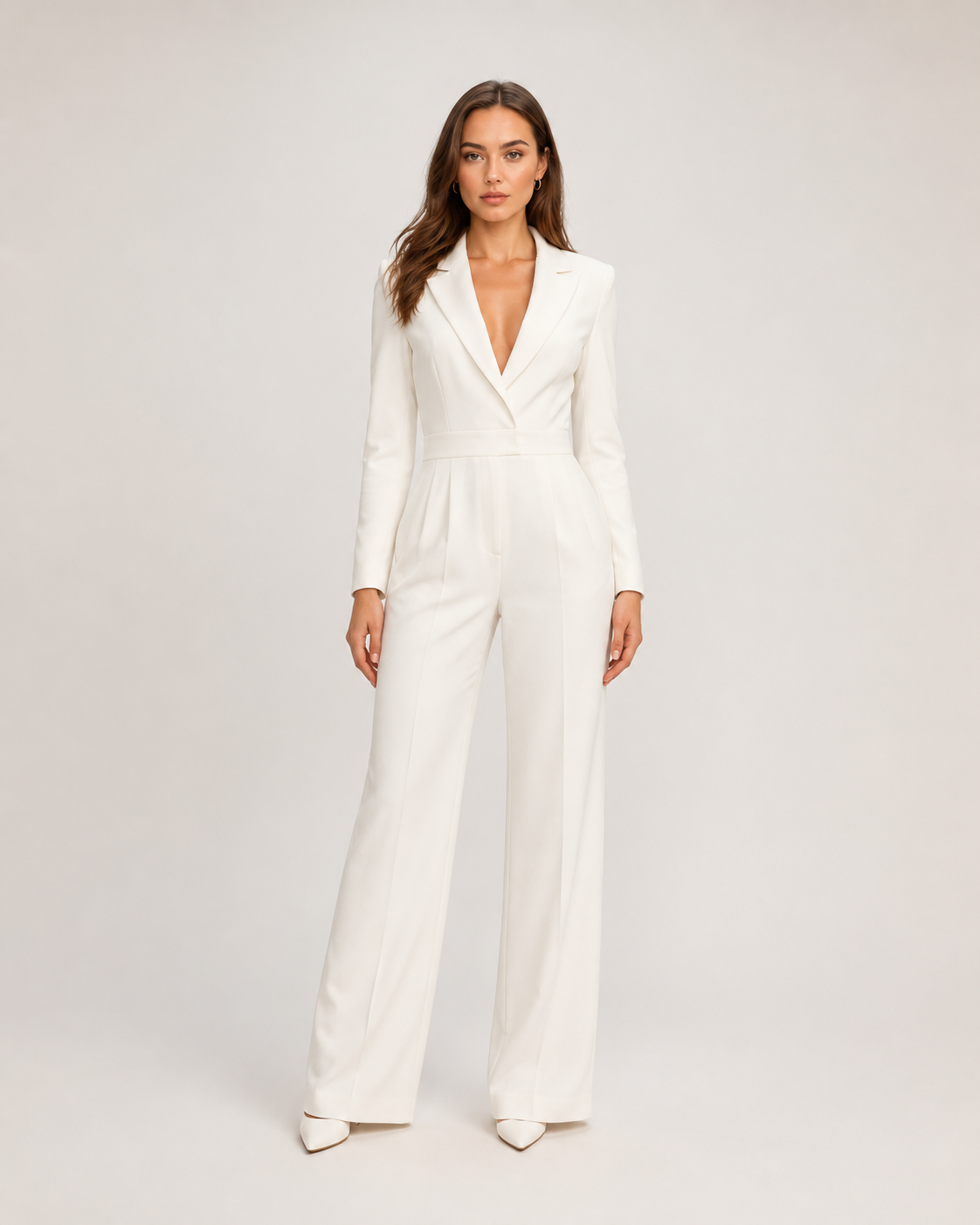 Getailleerde blazer-jumpsuit voor dames – Giovelle