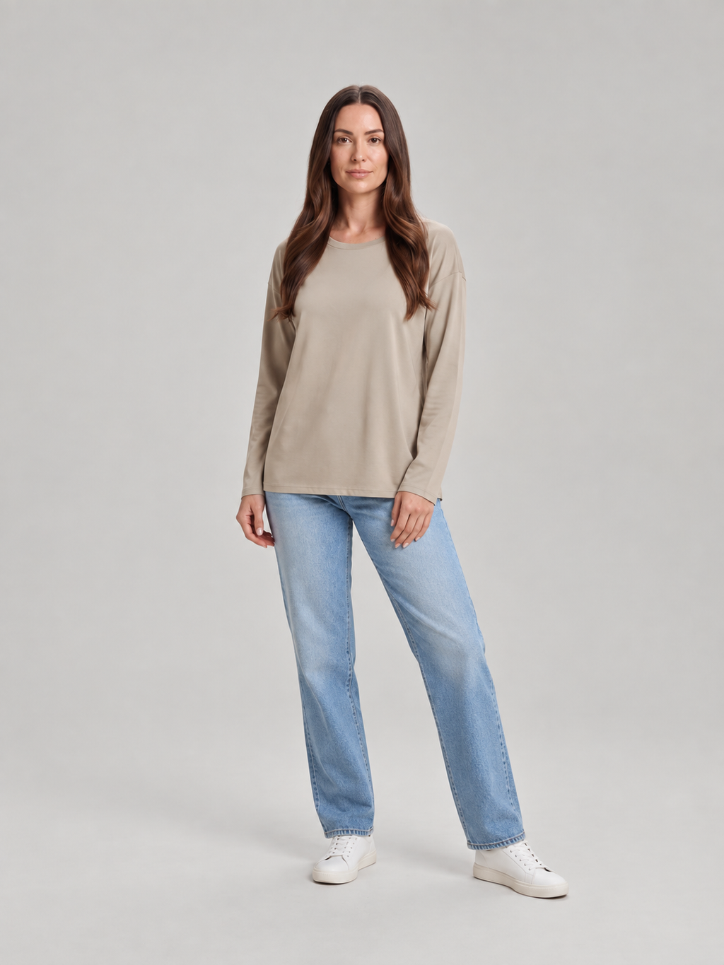 Louise Essential Long-Sleeve Top - Clara & Vivian