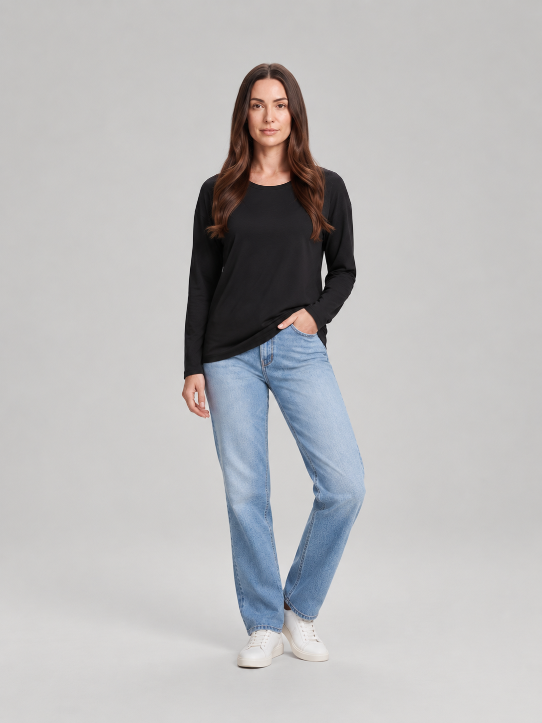 Louise Essential Long-Sleeve Top - Clara & Vivian