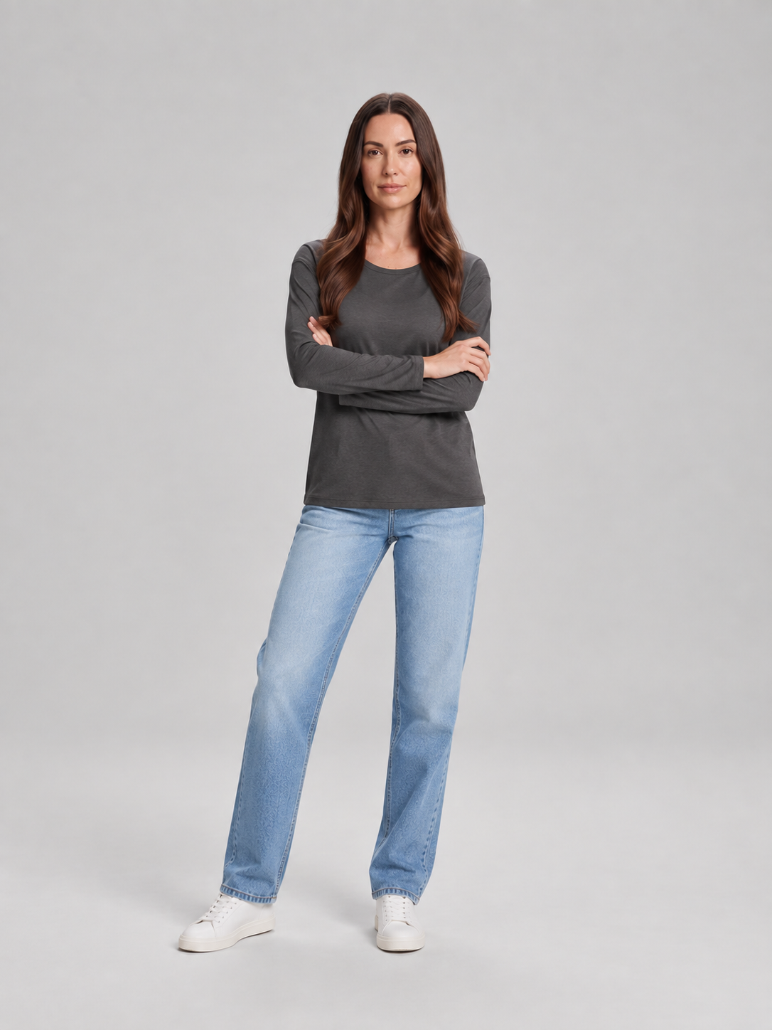 Louise Essential Long-Sleeve Top - Clara & Vivian