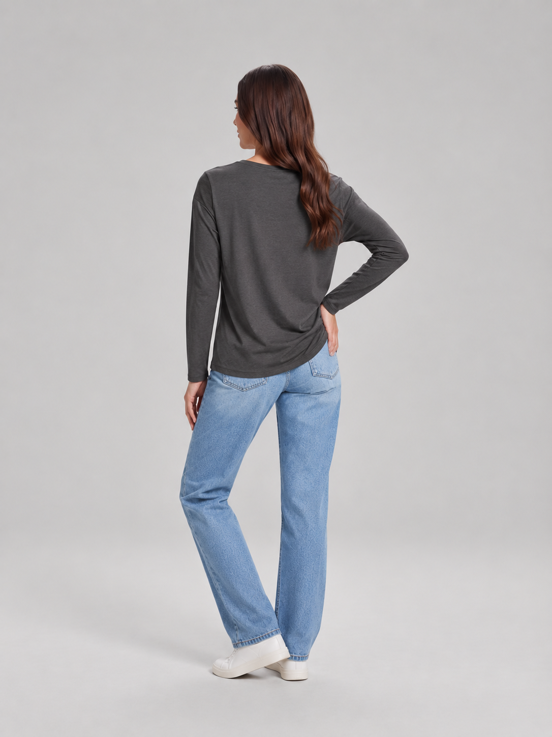 Louise Essential Long-Sleeve Top - Clara & Vivian