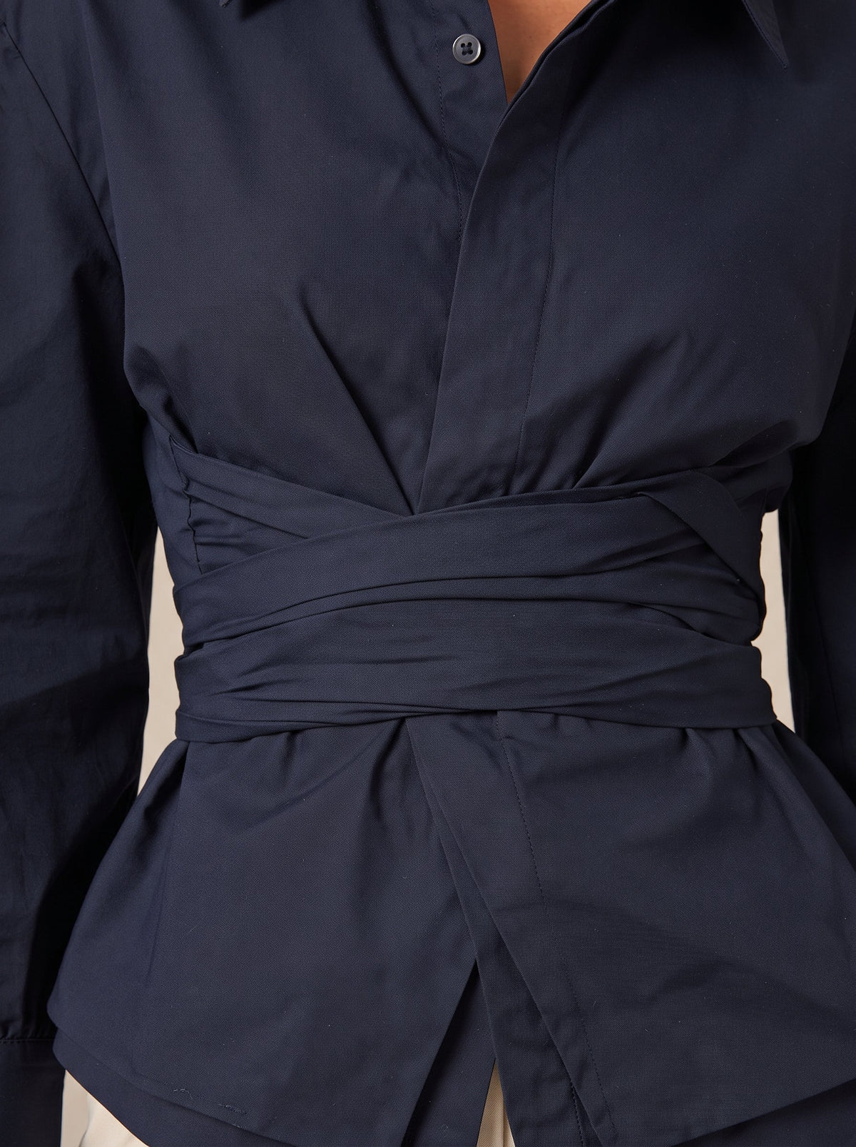 Victoria Tie-Waist Peplum Blouse - Clara & Vivian