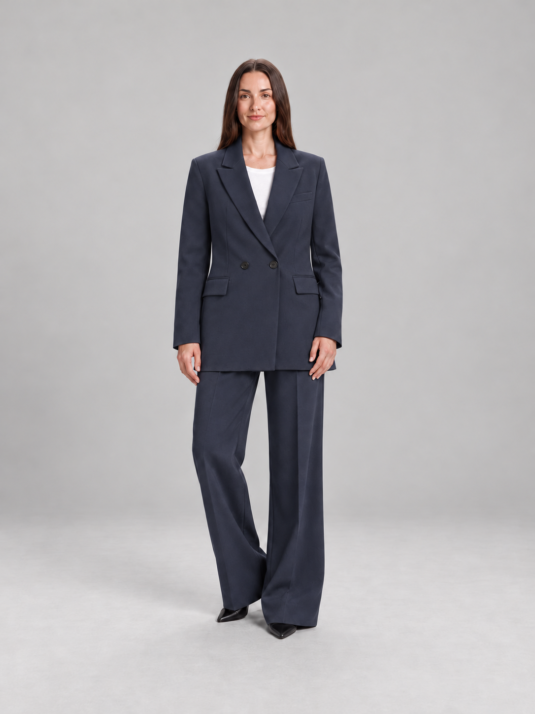 Oversized blazerpak met wijde broek voor dames – Desirée