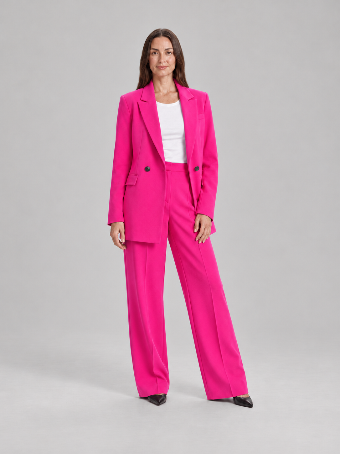 Oversized blazerpak met wijde broek voor dames – Desirée