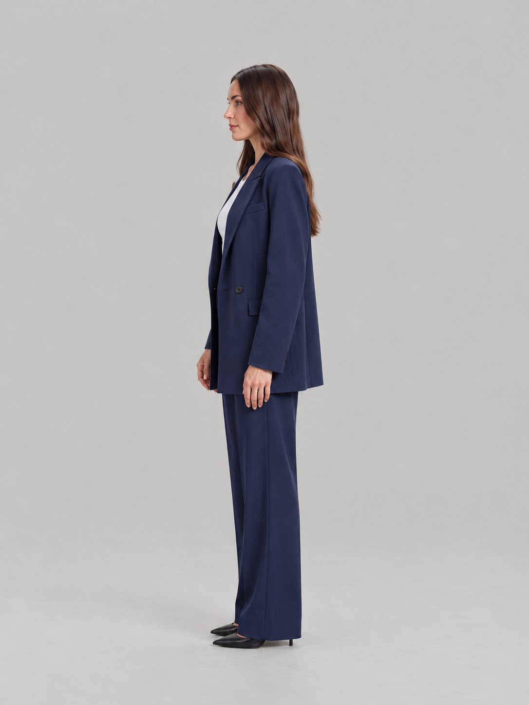 Oversized blazerpak met wijde broek voor dames – Desirée