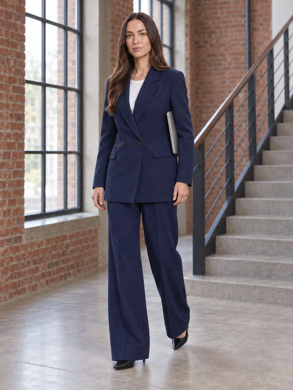 Oversized blazerpak met wijde broek voor dames – Desirée