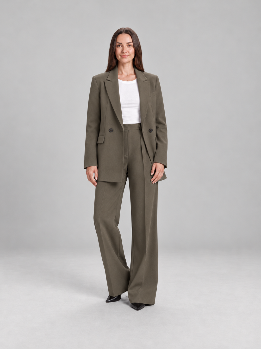 Oversized blazerpak met wijde broek voor dames – Desirée