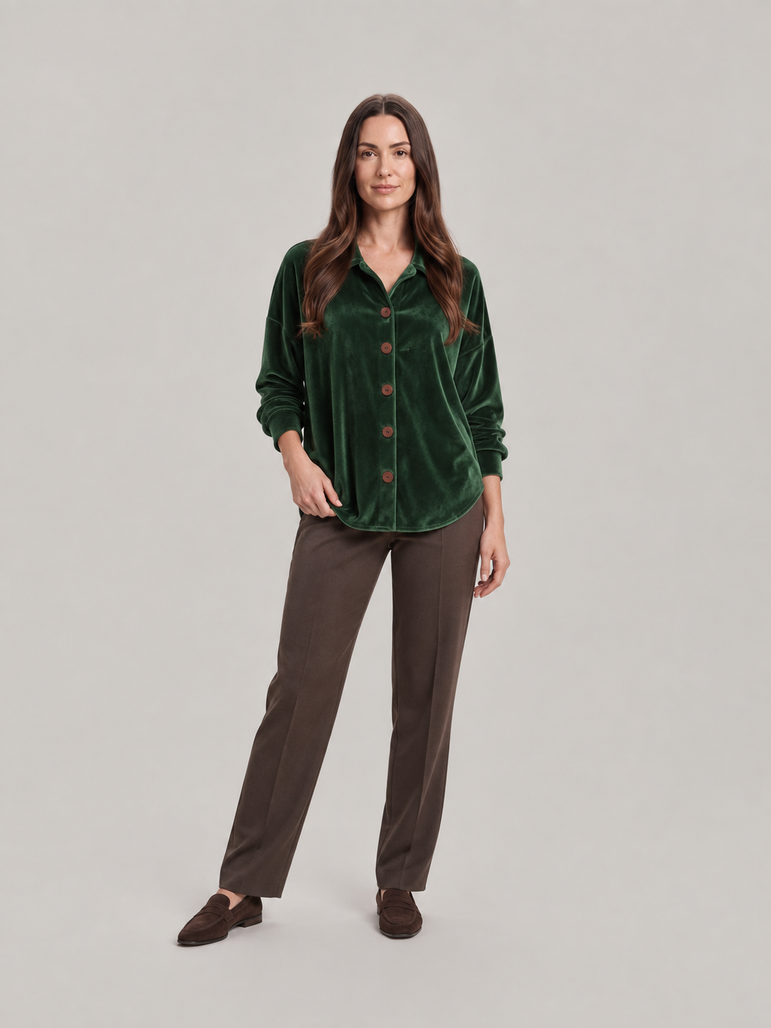 Josephine Velvet Button-Up - Clara & Vivian