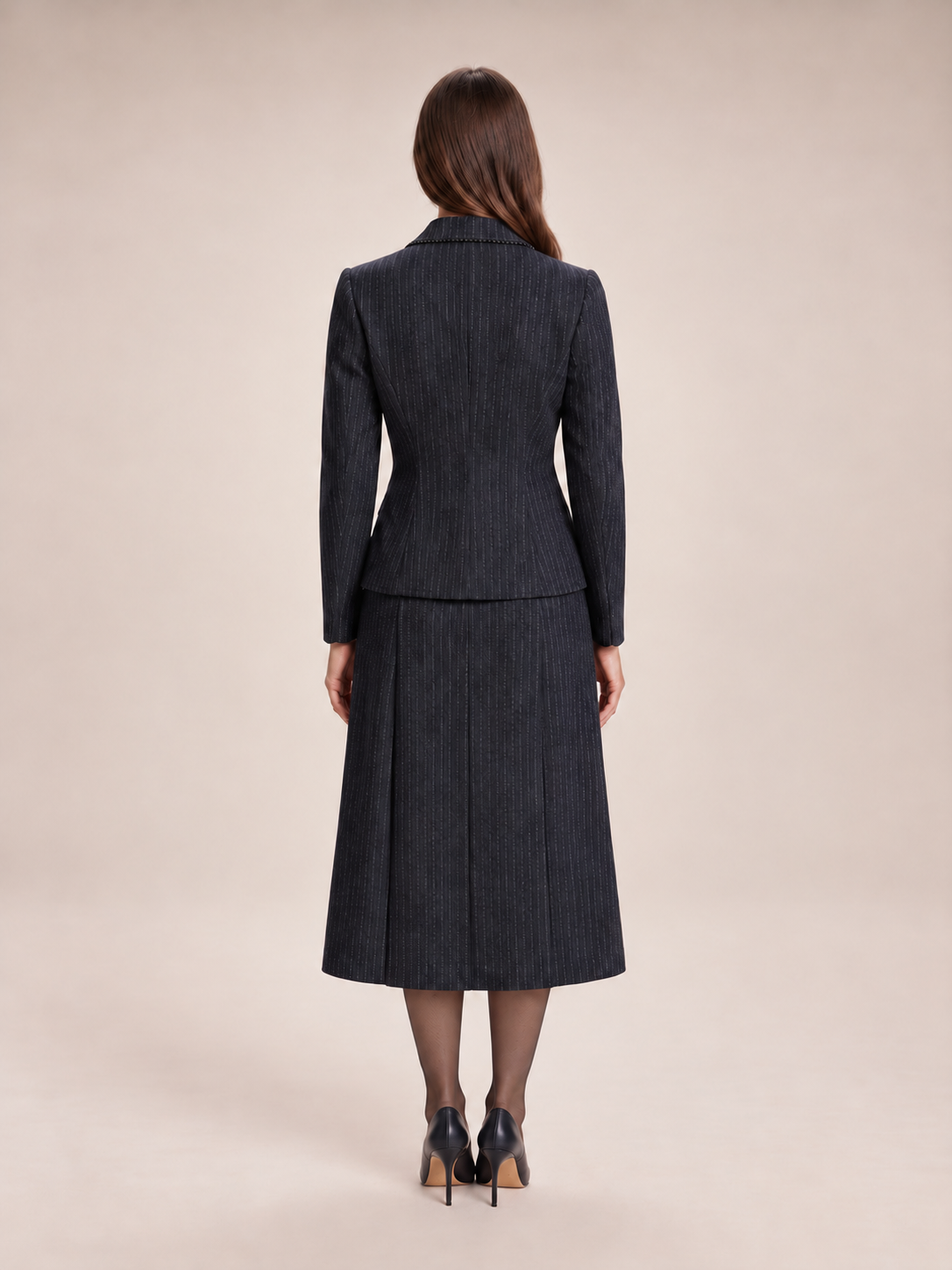 Blazerset met bijpassende midijurk voor dames – Marisol