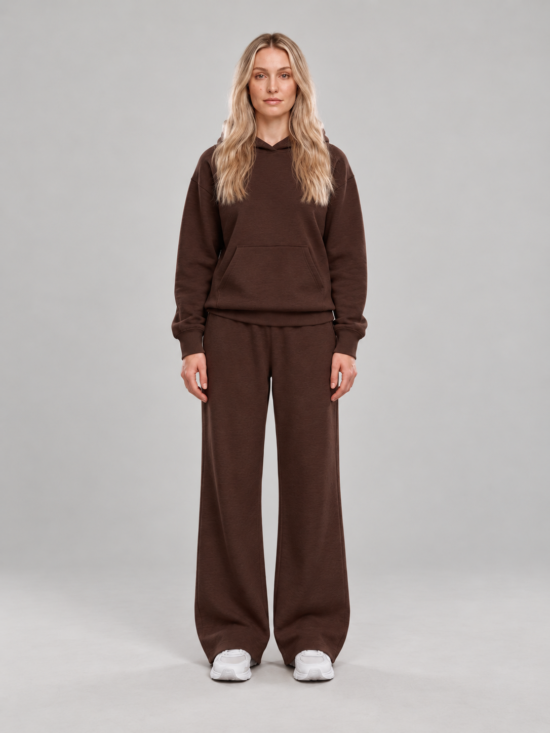 Loungeset met hoodie en wijde broek voor dames – Mirjam