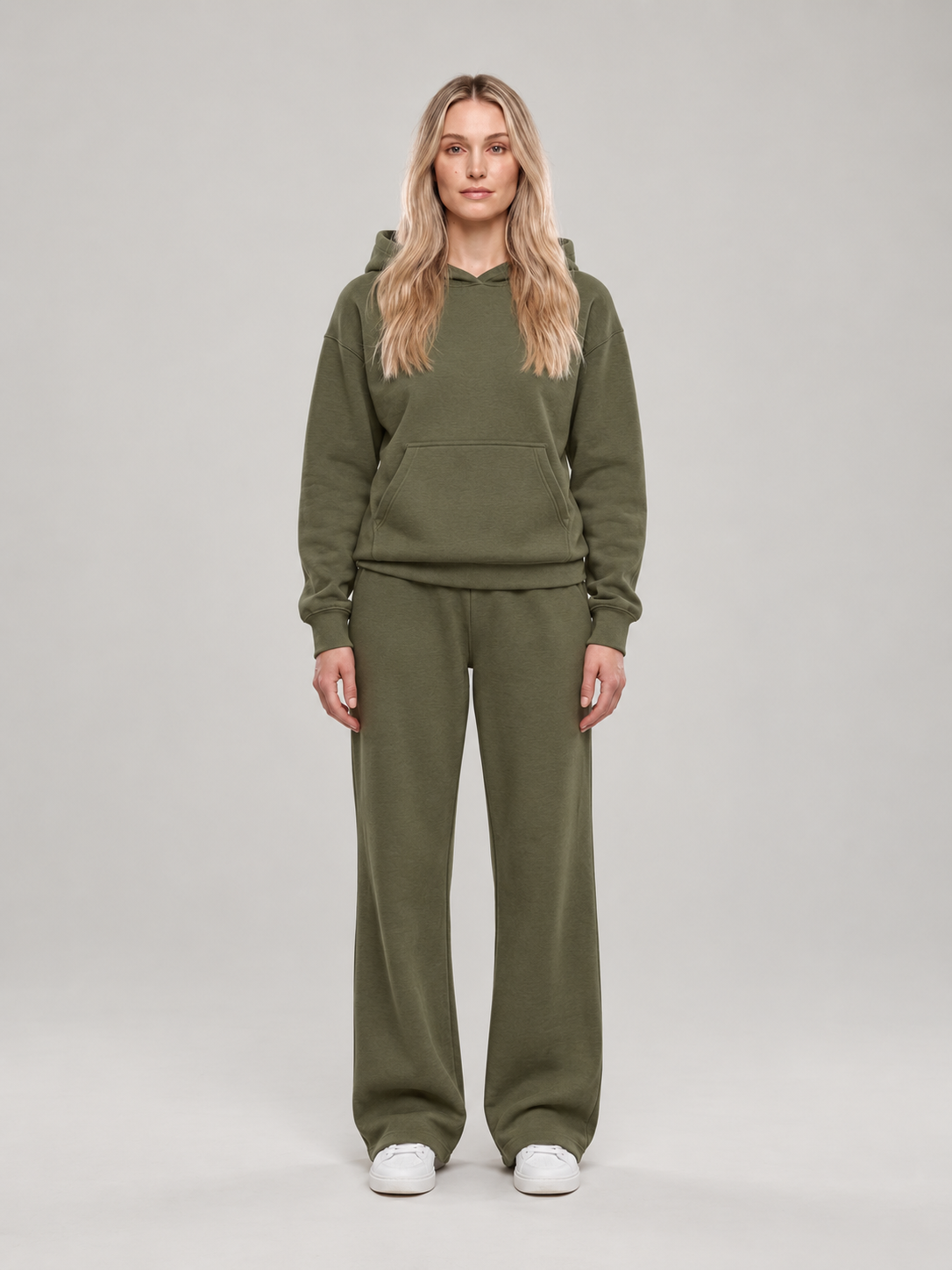 Loungeset met hoodie en wijde broek voor dames – Mirjam