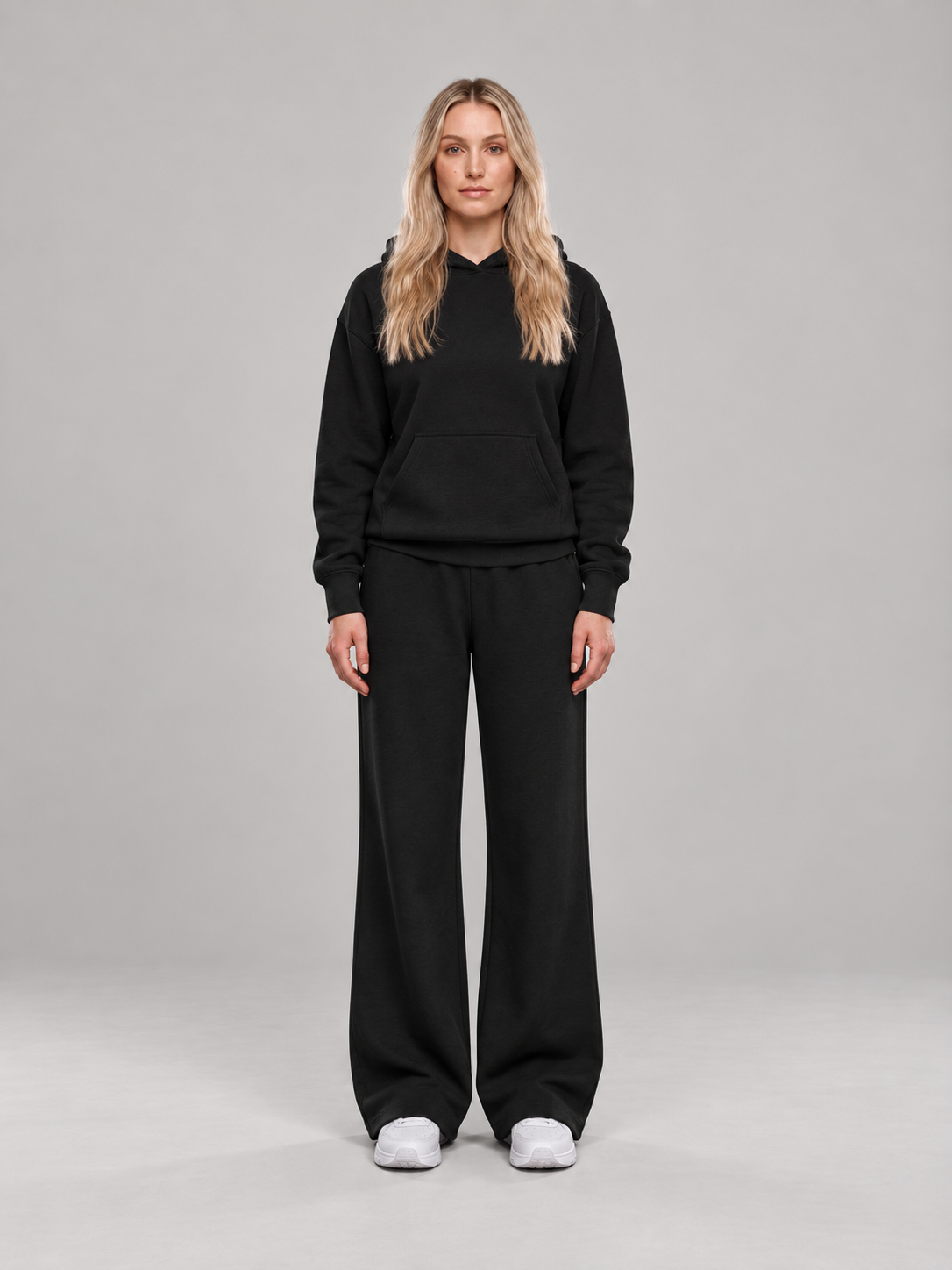 Loungeset met hoodie en wijde broek voor dames – Mirjam
