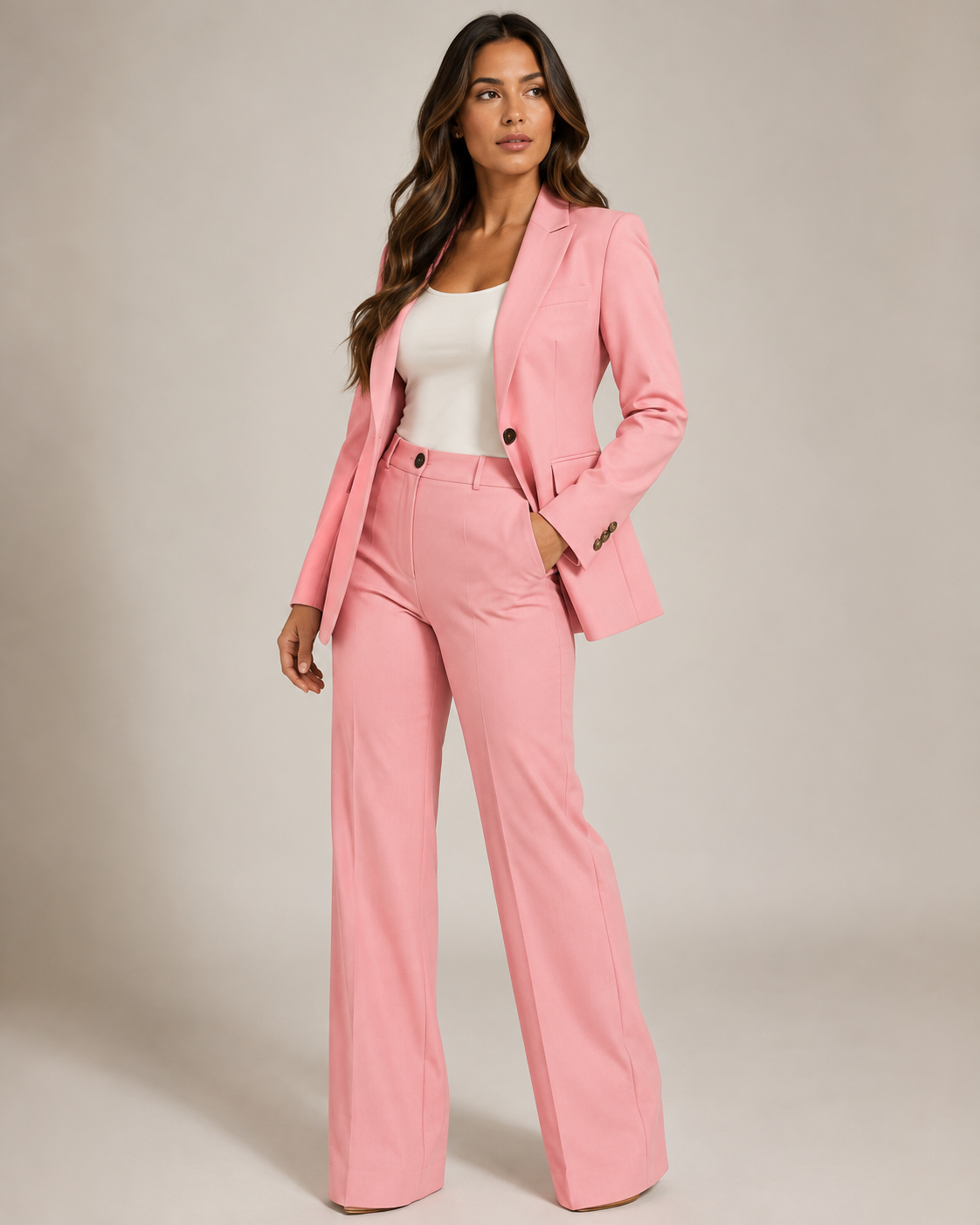 Getailleerd blazerpak met rechte broek voor dames – Nadine
