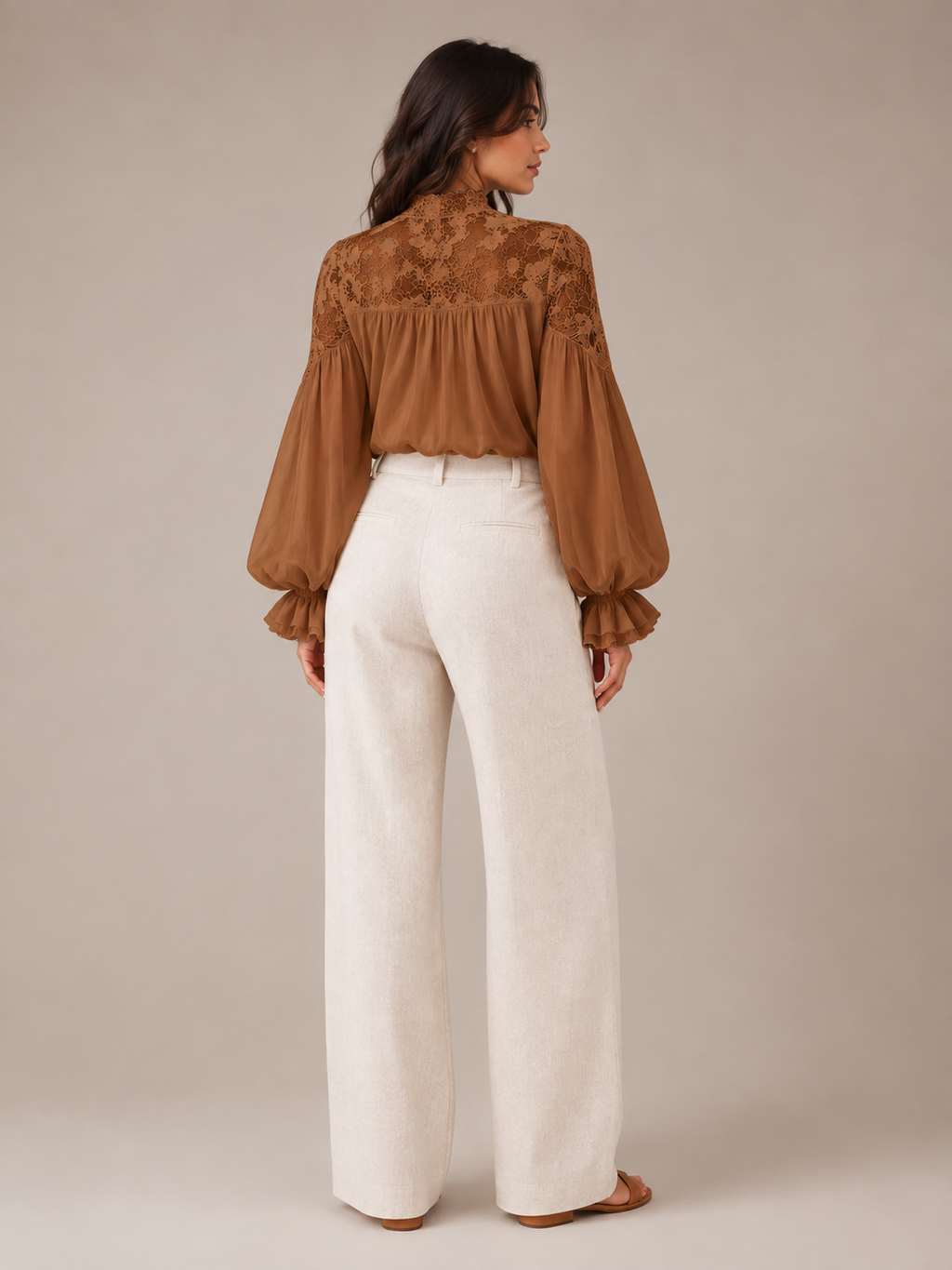 Rosalind Lace-Yoke Blouse - Clara & Vivian
