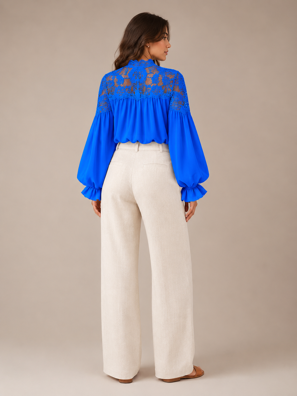Rosalind Lace-Yoke Blouse - Clara & Vivian