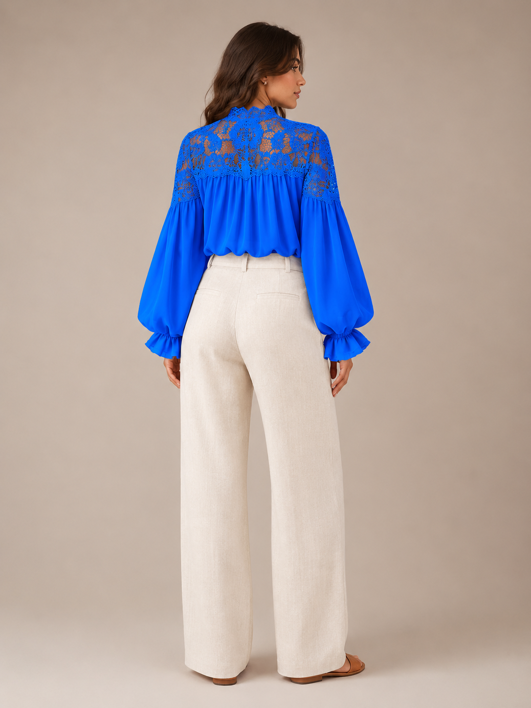 Rosalind Lace-Yoke Blouse - Clara & Vivian