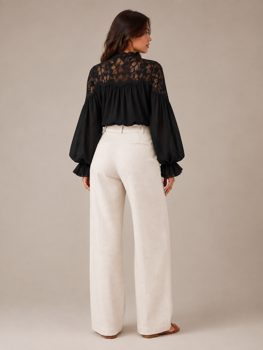 Rosalind Lace-Yoke Blouse - Clara & Vivian